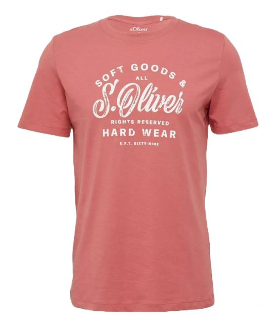 Ανδρικό T-Shirt Κοραλί S.Oliver 2164753-42D1