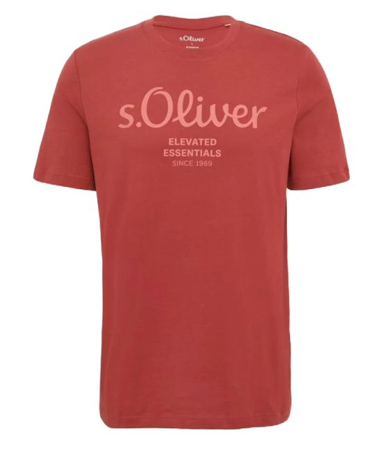 Ανδρικό T-shirt Κόκκινο S.Oliver 2139909-35D1