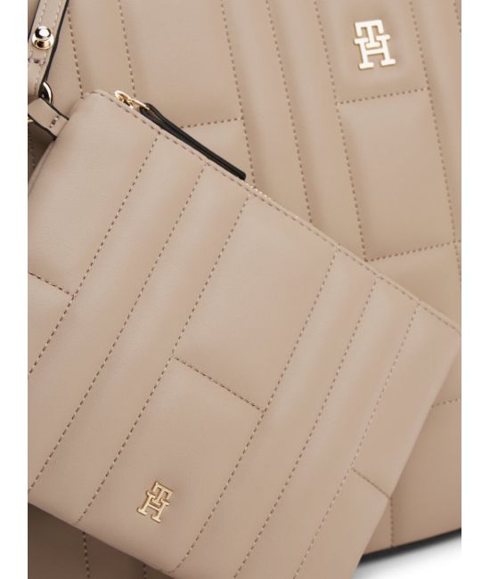 Γυναικεία TH Feminine Tote Τσάντα Μπεζ Tommy Hilfiger AW0AW17452-AFE