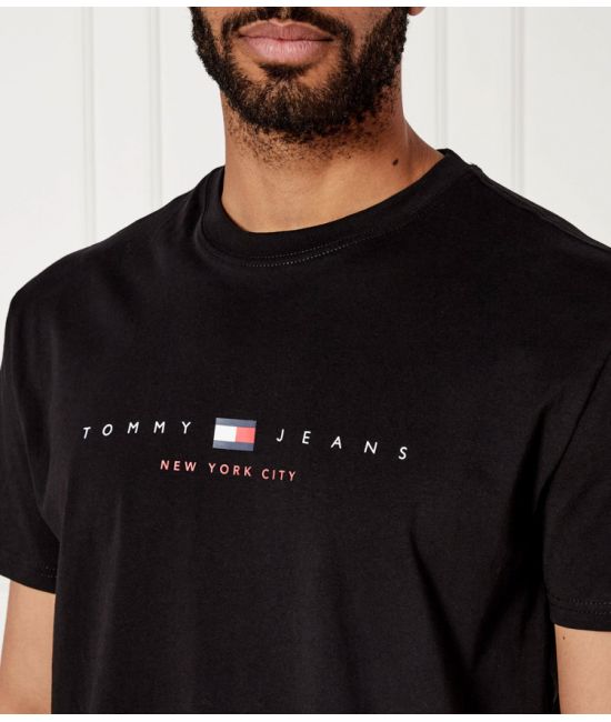 Ανδρικό T-shirt Μαύρο Tommy Jeans DM0DM21911-BDS