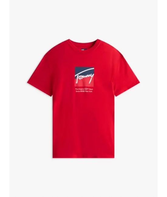 Ανδρικό T-shirt Κόκκινο Tommy Jeans DM0DM21940-XLE