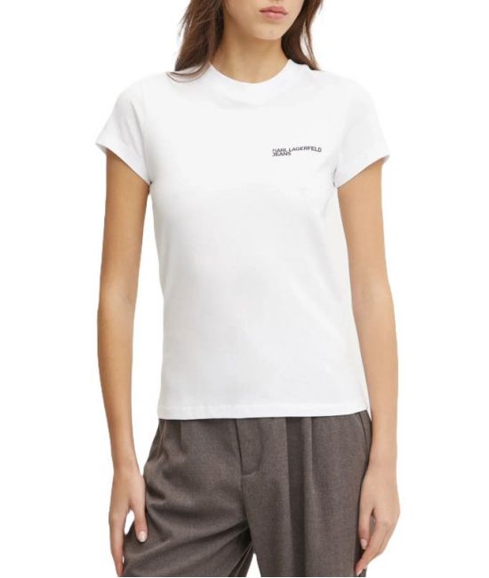 Γυναικείο Slim T-shirt Λευκό  Karl Lagerfeld Jeans A1W17004-100 WHITE
