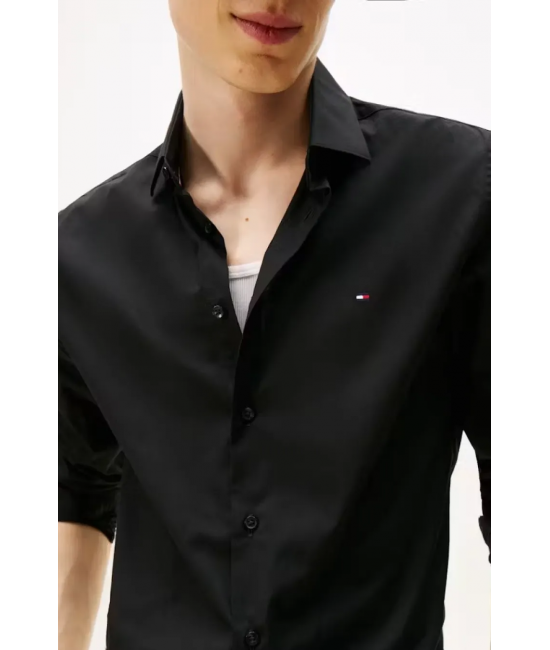 Ανδρικό Πουκάμισο Μαύρο Tommy Hilfiger MW0MW38347-BDS