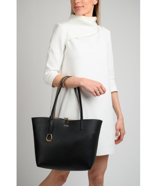 Γυναικεία Τσάντα Μαύρη Ralph Lauren 431795329001-BLK/TAUPE