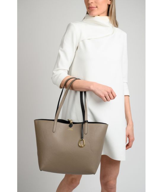 Γυναικεία Τσάντα Μαύρη Ralph Lauren 431795329001-BLK/TAUPE