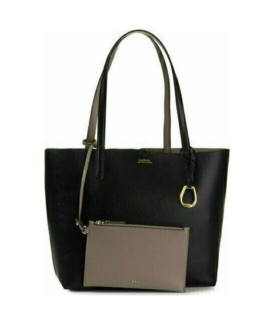 Γυναικεία Τσάντα Μαύρη Ralph Lauren 431795329001-BLK/TAUPE