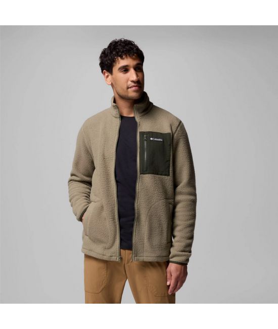 Ανδρική Jasper Ridge Pebbled Fleece Ζακέτα Λαδί Columbia 2142421-397