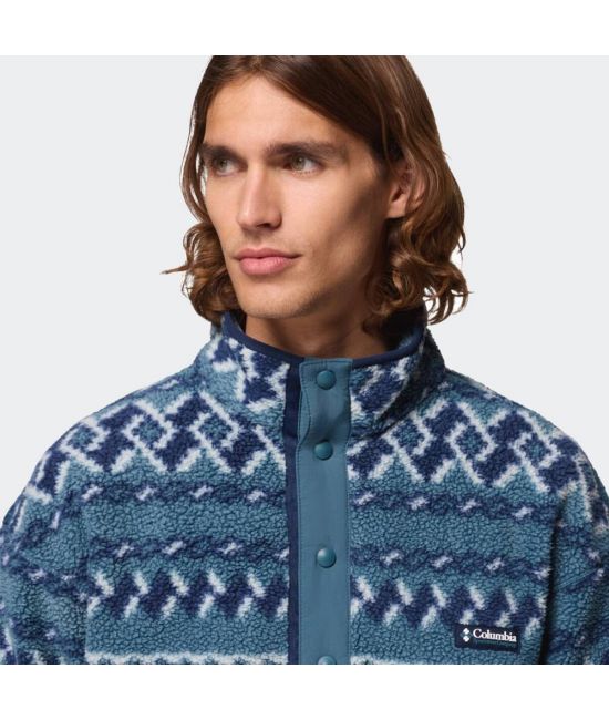 Ανδρικό Helvetia II Printed Half Snap Fleece Μπλε Columbia 2098461-429