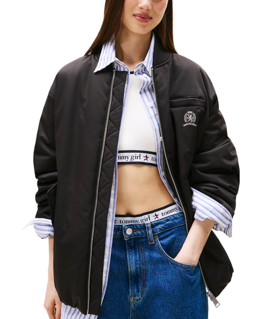 Γυναικείο Bomber Μπουφάν Μαύρο Tommy Jeans DW0DW21629-BDS