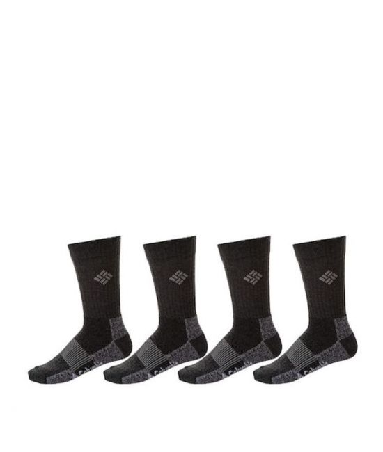 Unisex Κάλτσες 4 Τεμαχίων Μαύρες Columbia C1179B-BLACK