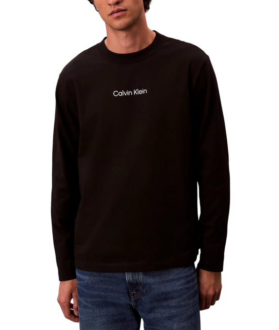 Ανδρικό Μακρυμάνικο T-shirt Μαύρο Calvin Klein LV04LD232G-UB1