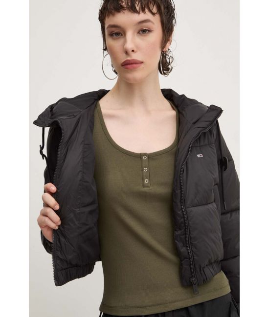 Γυναικείο Puffer Μπουφάν Μαύρο Tommy Jeans DW0DW18313-BDS