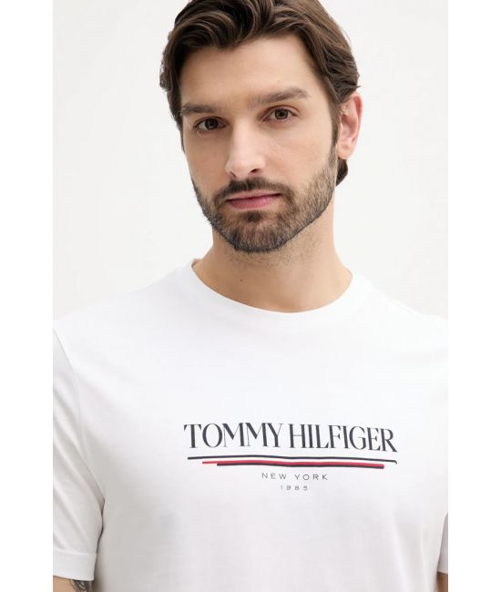 Ανδρικό T-shirt Λευκό Tommy Hilfiger MW0MW40324-YBR
