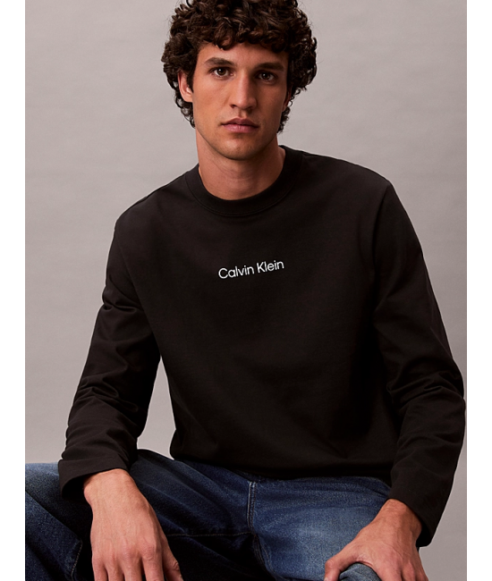 Ανδρικό Μακρυμάνικο T-shirt Μαύρο Calvin Klein LV04LD232G-UB1