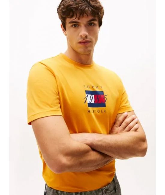 Ανδρικό T-shirt Κίτρινο Tommy Hilfiger MW0MW41338-ZF4