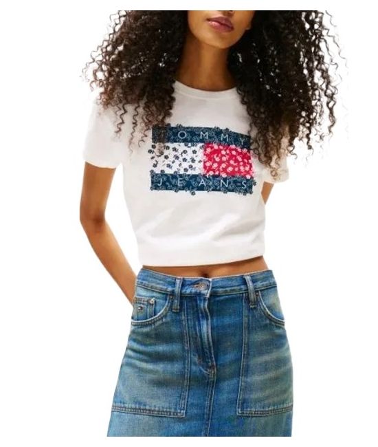 Γυναικείο T-shirt Λευκό Tommy Jeans DW0DW20897-YBL