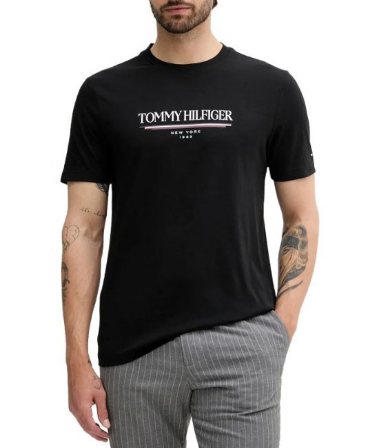 Ανδρικό T-shirt Μαύρο Tommy Hilfiger MW0MW40324-BDS