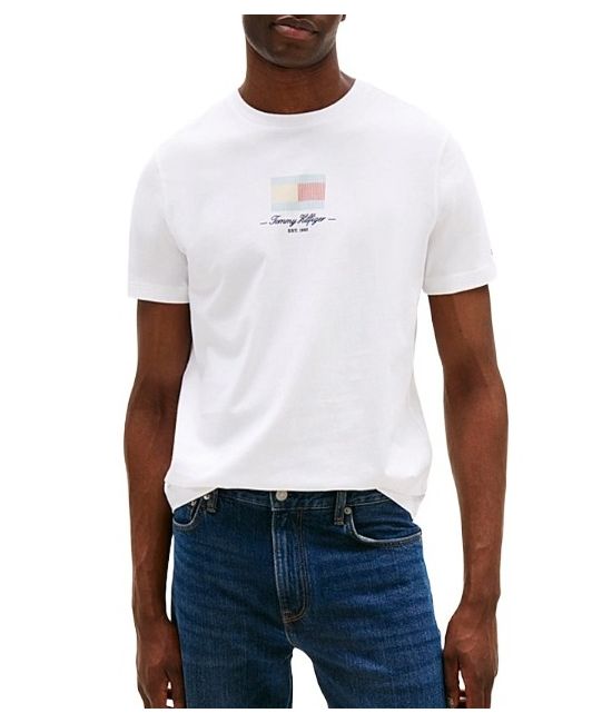 Ανδρικό T-shirt Λευκό Tommy Hilfiger MW0MW39349-YBR