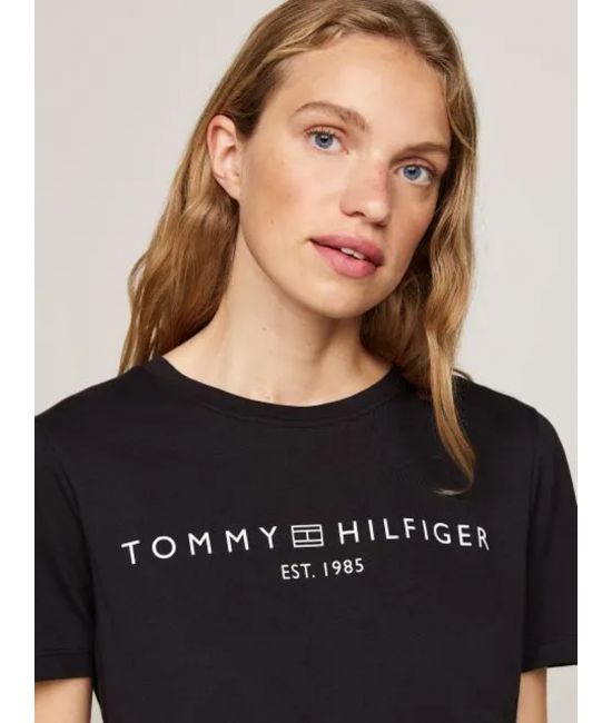 Γυναικείο Signature Logo T-shirt Μαύρο Tommy Hilfiger WW0WW40276-BDS