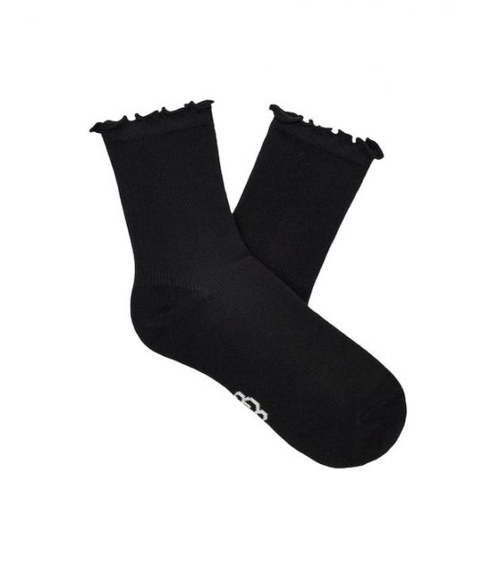 Γυναικείες Karsyn Lettuce Edge Κάλτσες Μαύρες UGG 1125531-BLK