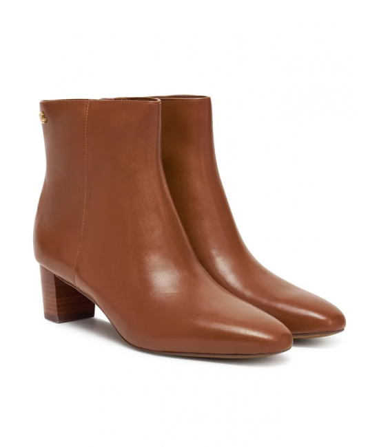 Γυναικείες Δερμάτινες Demi Μπότες Καφέ Ralph Lauren 802974503001-TAN