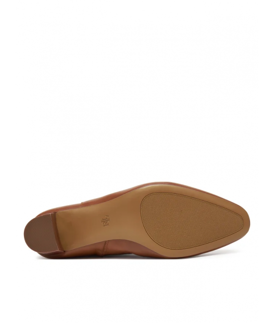 Γυναικείες Δερμάτινες Demi Μπότες Καφέ Ralph Lauren 802974503001-TAN