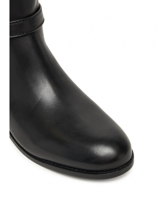 Γυναικείες Δερμάτινες Brooke Μπότες Μαύρες Ralph Lauren 802967768001-BLACK