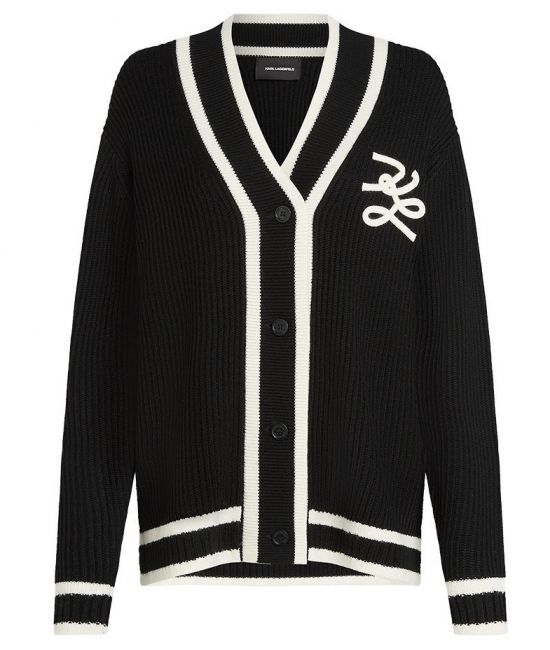 Γυναικεία Soutache Autograph Ζακέτα Μαύρη Karl Lagerfeld A4W18052-999 BLACK