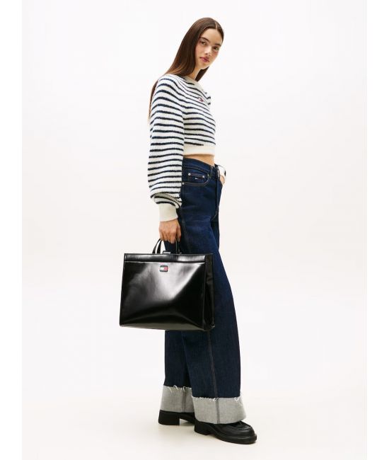 Γυναικεία Tote Τσάντα Μαύρη Tommy Jeans AW0AW17869-BDS