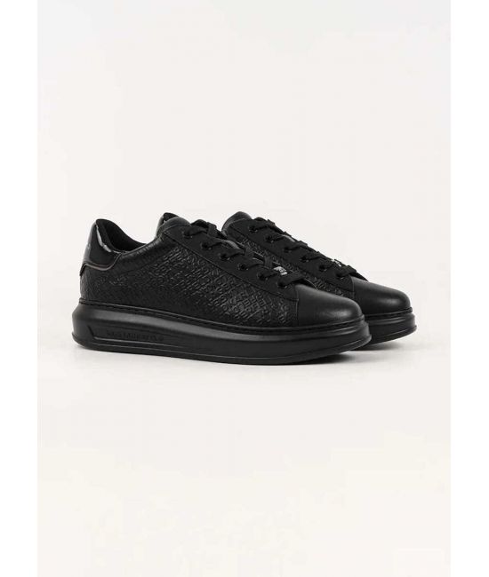 Ανδρικά Δερμάτινα Kapri Sneakers Μαύρα Karl Lagerfeld KL52543A-00X BLACK