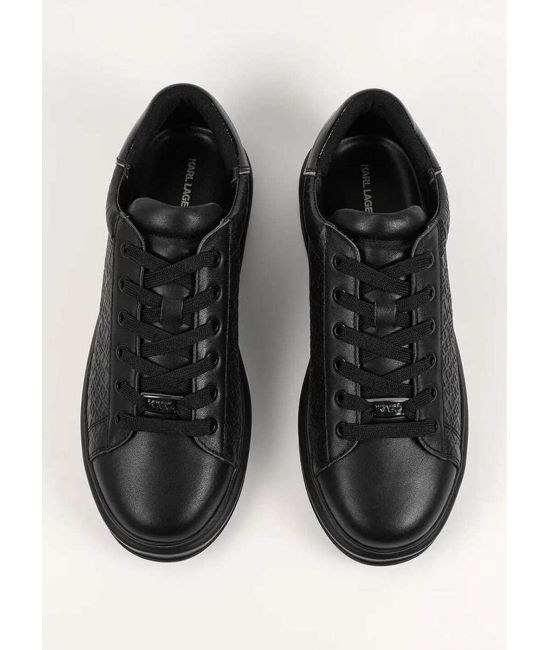 Ανδρικά Δερμάτινα Kapri Sneakers Μαύρα Karl Lagerfeld KL52543A-00X BLACK