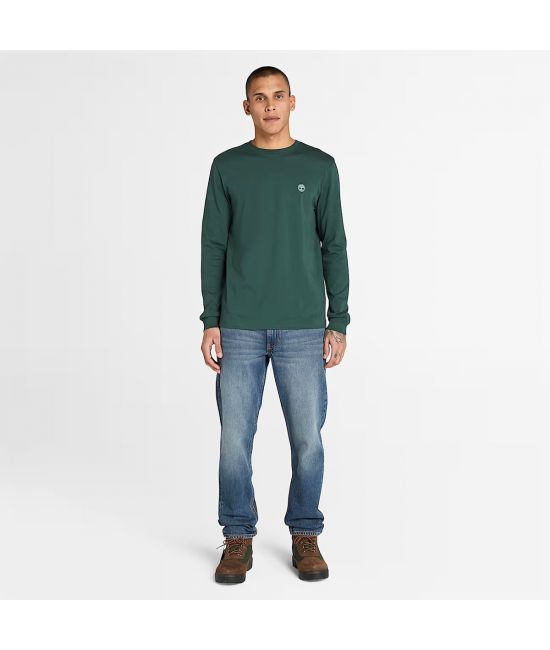 Ανδρικό Dunstan River Μακρυμάνικο T-shirt Πράσινο Timberland TB0A2BQ3-317