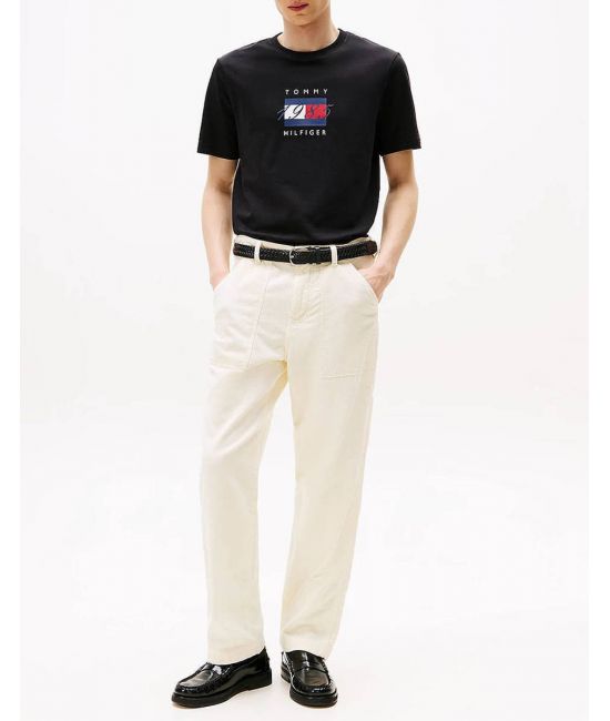 Ανδρικό T-shirt Μαύρο Tommy Hilfiger MW0MW41338-BDS