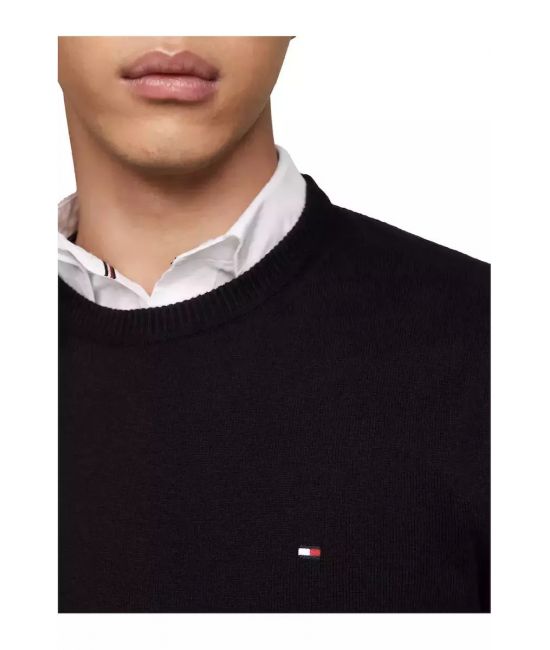 Ανδρικό Πουλόβερ Μαύρο Tommy Hilfiger MW0MW28046-BDS