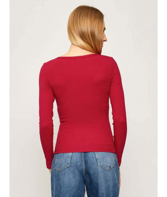 Γυναικεία Μακρυμάνικη Μπλούζα Κόκκινη Tommy Jeans DW0DW17990-XJP