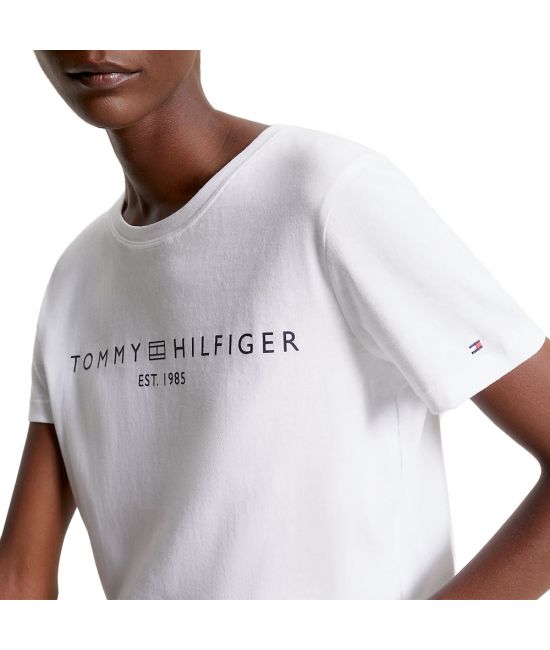 Γυναικείο Signature Logo T-shirt Λευκό Tommy Hilfiger WW0WW40276-YCF