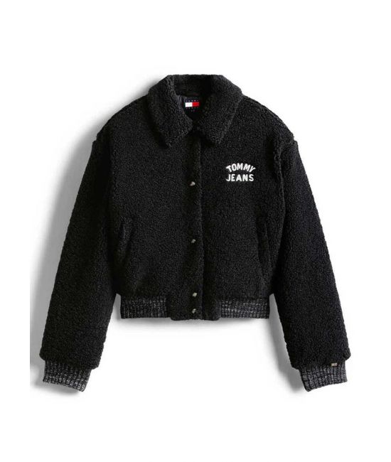 Γυναικείο Teddy Varsity Bomber Μπουφάν Μαύρο Tommy Jeans DW0DW21666-BDS