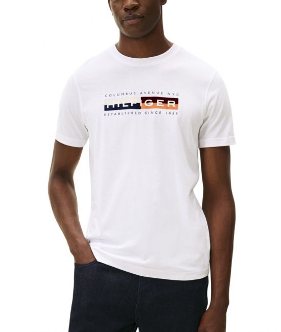 Ανδρικό T-shirt Λευκό Tommy Hilfiger MW0MW40014-YBR