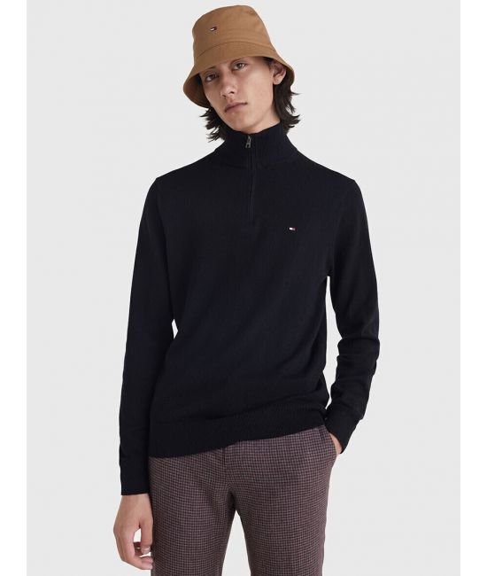 Ανδρικό Ζιβάγκο Πουλόβερ Μαύρο Tommy Hilfiger MW0MW28049-BDS