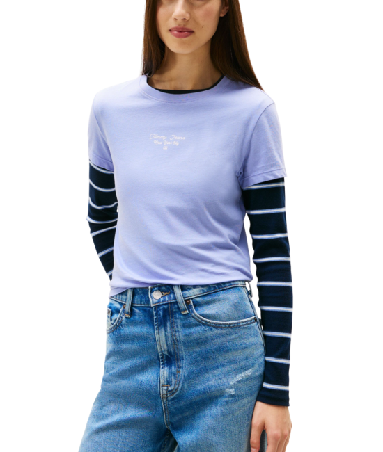 Γυναικείο T-shirt Γαλάζιο Tommy Jeans DW0DW21542-C5Z