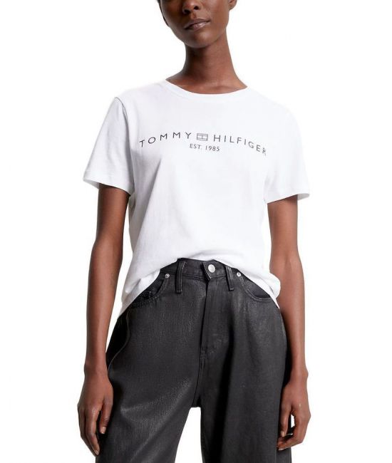 Γυναικείο Signature Logo T-shirt Λευκό Tommy Hilfiger WW0WW40276-YCF
