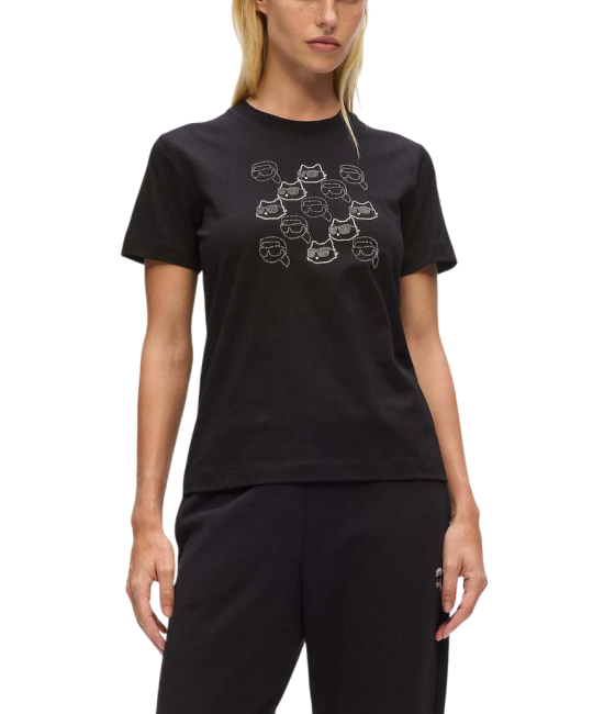 Γυναικείο Ikon Seasonal Rs T-shirt Μαύρο Karl Lagerfeld A4W17098-999 BLACK