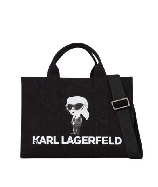 Γυναικεία Ikon Karl Square Tote Τσάντα Μαύρη Karl Lagerfeld A2W50047-999 BLACK