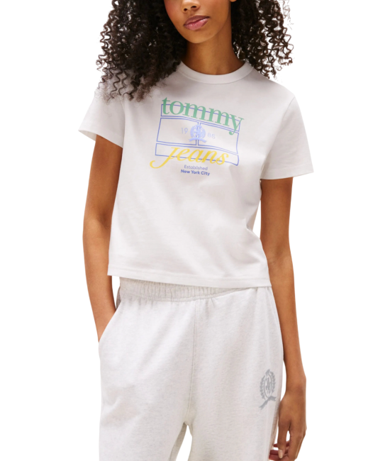 Γυναικείο T-shirt Λευκό Tommy Jeans DW0DW21533-YBL