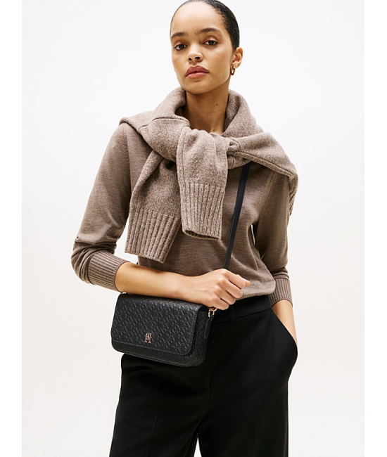 Γυναικεία Τσάντα Χιαστί Μαύρη Tommy Hilfiger AW0AW18002-BDS