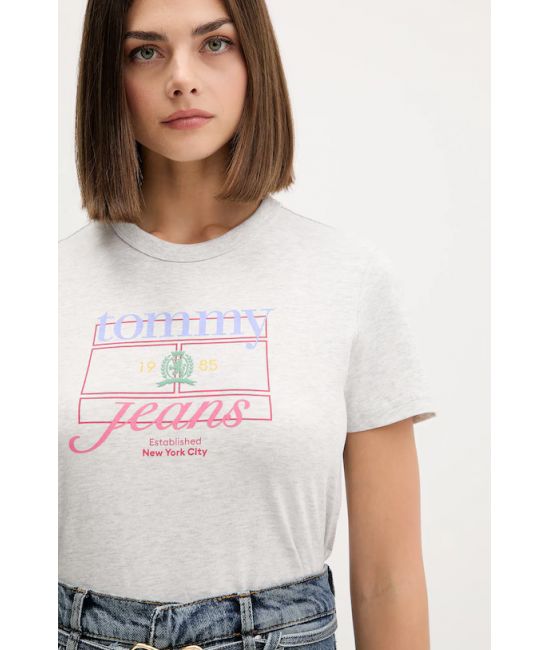 Γυναικείο T-shirt Γκρι Tommy Jeans DW0DW21533-P09