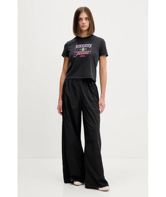 Γυναικείο T-shirt Μαύρο Tommy Jeans DW0DW21533-BDS