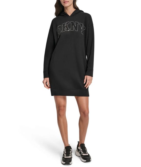 Γυναικείο Φούτερ Φόρεμα Μαύρο DKNY DP5D4917-BBL