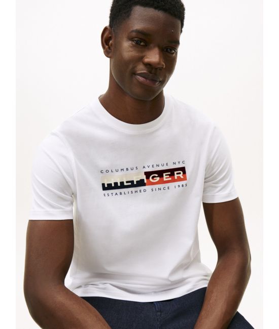 Ανδρικό T-shirt Λευκό Tommy Hilfiger MW0MW40014-YBR