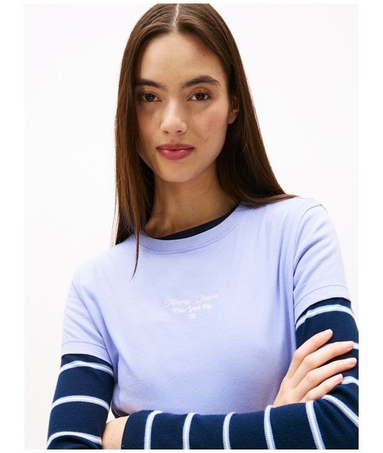 Γυναικείο T-shirt Γαλάζιο Tommy Jeans DW0DW21542-C5Z